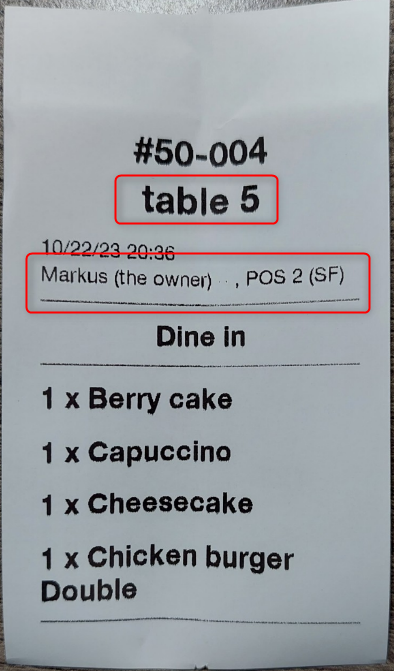 Server Name Or Table Number On Kitchen Ticket - Open Tickets - Loyverse ...